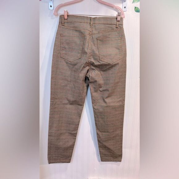 Revice women’s Brown Plaid Pants Sz 30 - Picture 5 of 6